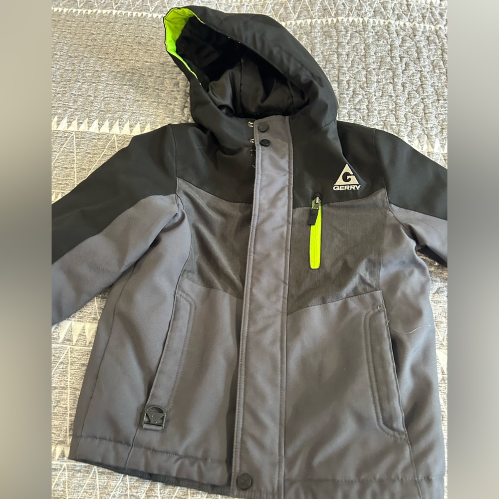 Gerry’s Boys Jacket - Black and Gray with Neon Accents, Size XS - 5/6
